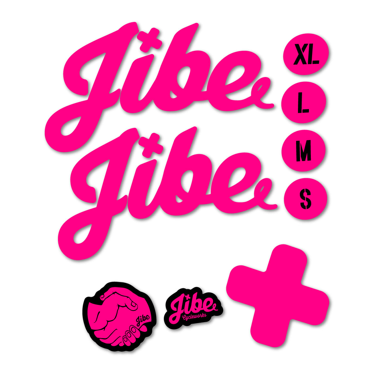 Stickers compatibles Jibe Fully 2024-2026 pour cadre – autocollants vinyle - Fuchsia