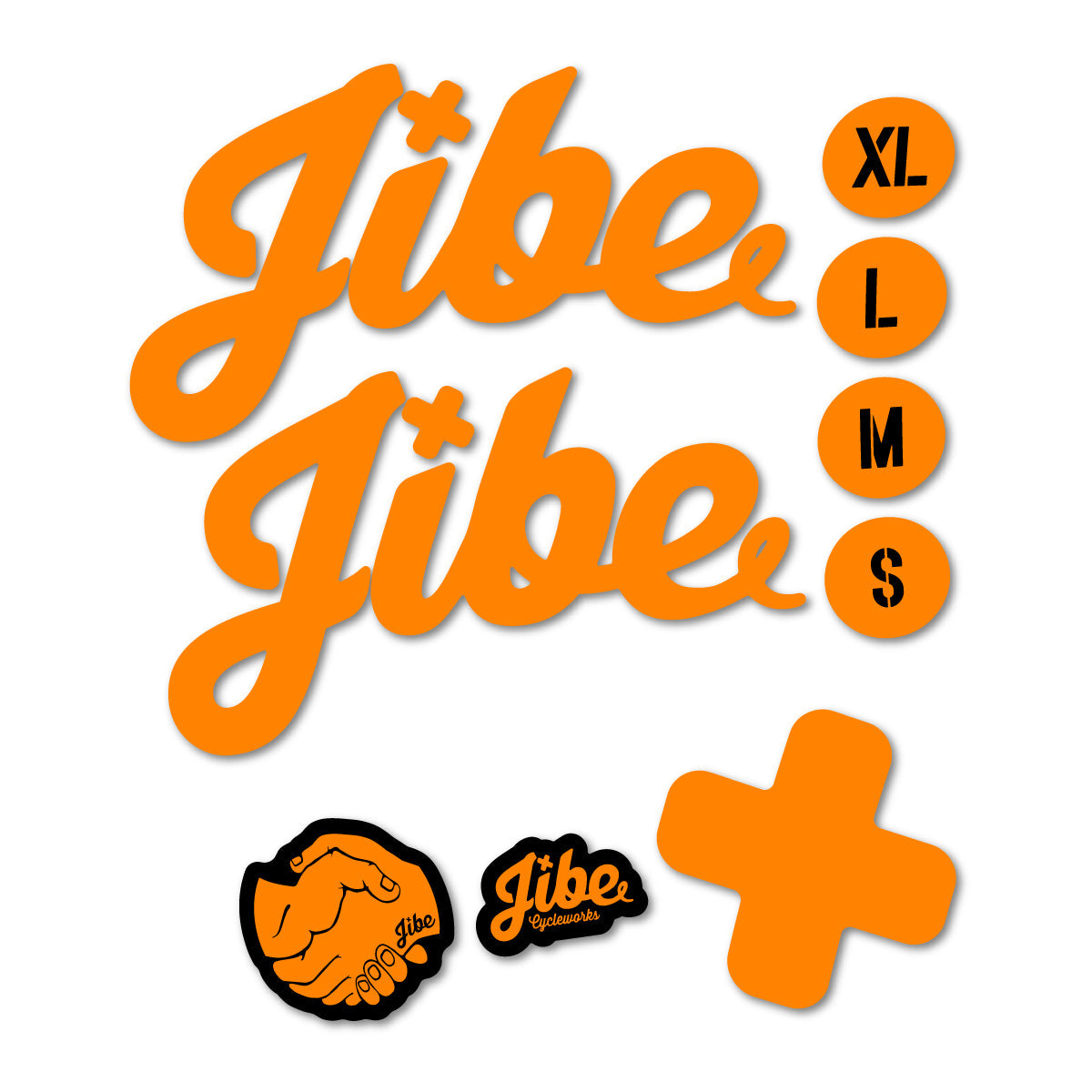 Light Neon Orange decal for Jibe Fully 2024-2026 frame – bike sticker vinyl