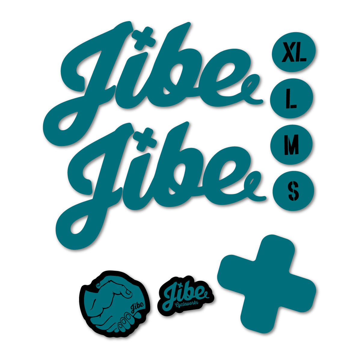 Stickers compatibles Jibe Fully 2024-2026 pour cadre – autocollants vinyle - Pétrole Foncé