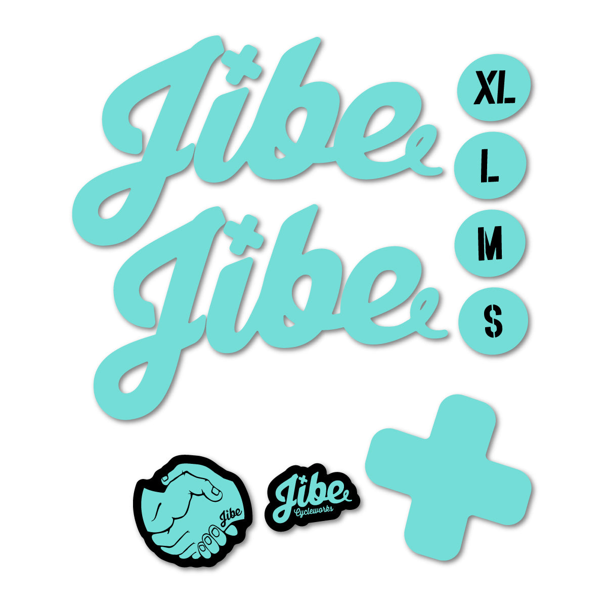 Stickers compatibles Jibe Fully 2024-2026 pour cadre – autocollants vinyle - Turquoise Clair