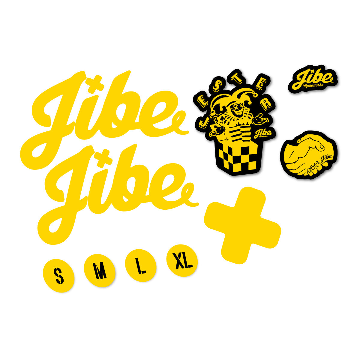 Banana Yellow decal for Jibe Jester 2025-2026 frame – bike sticker vinyl
