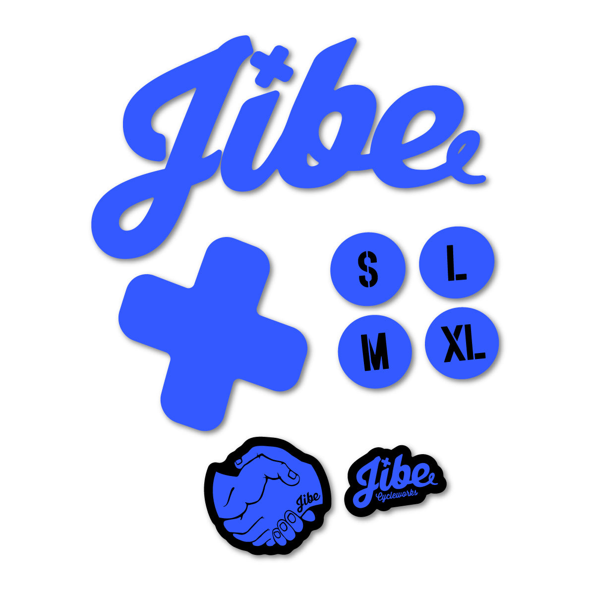 Stickers compatibles Jibe XCHT 2023-2026 pour cadre – autocollants vinyle - Bleu
