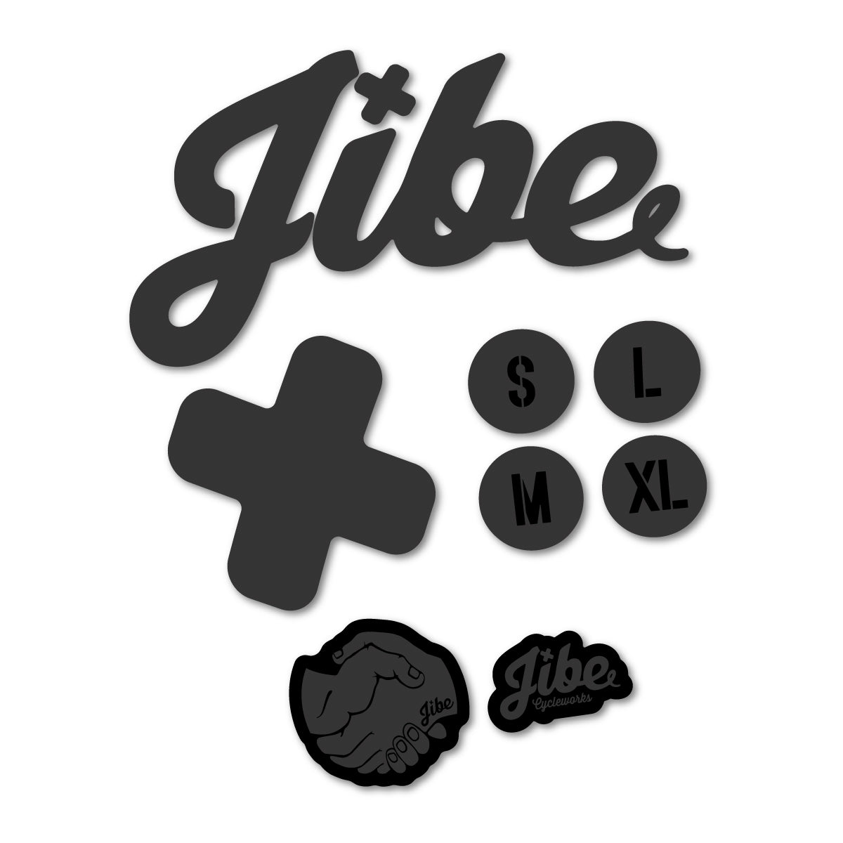 Stickers compatibles Jibe XCHT 2023-2026 pour cadre – autocollants vinyle - Gris Anthracite