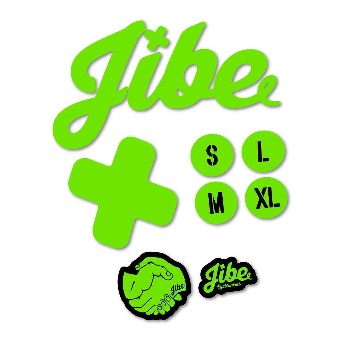 Stickers compatibles Jibe XCHT 2023-2026 pour cadre – autocollants vinyle - Vert Pistache