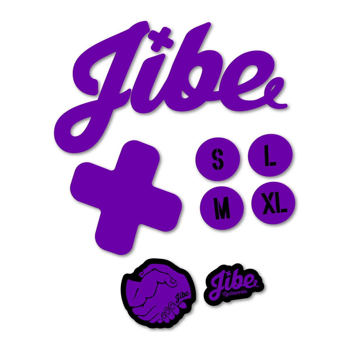 Stickers compatibles Jibe XCHT 2023-2026 pour cadre – autocollants vinyle - Violet