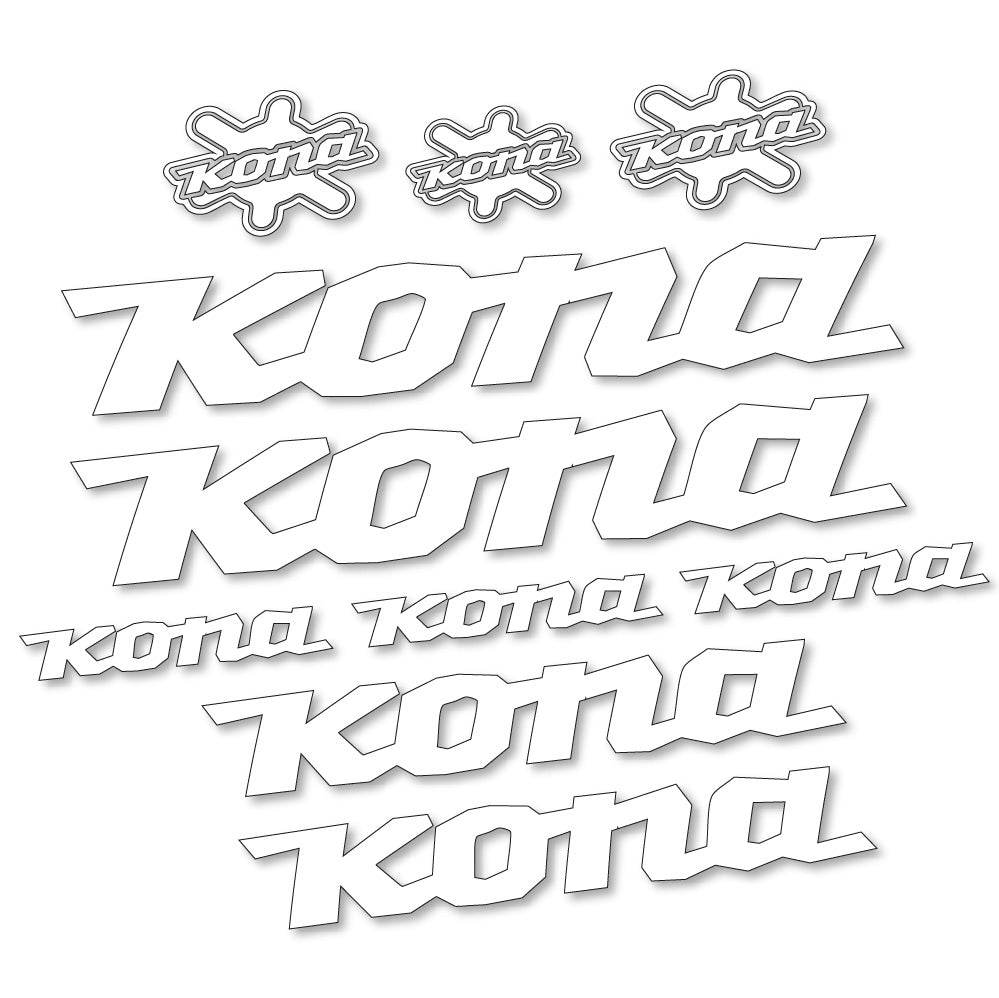 Stickers Kona compatibles - Autocollants cadre vélo