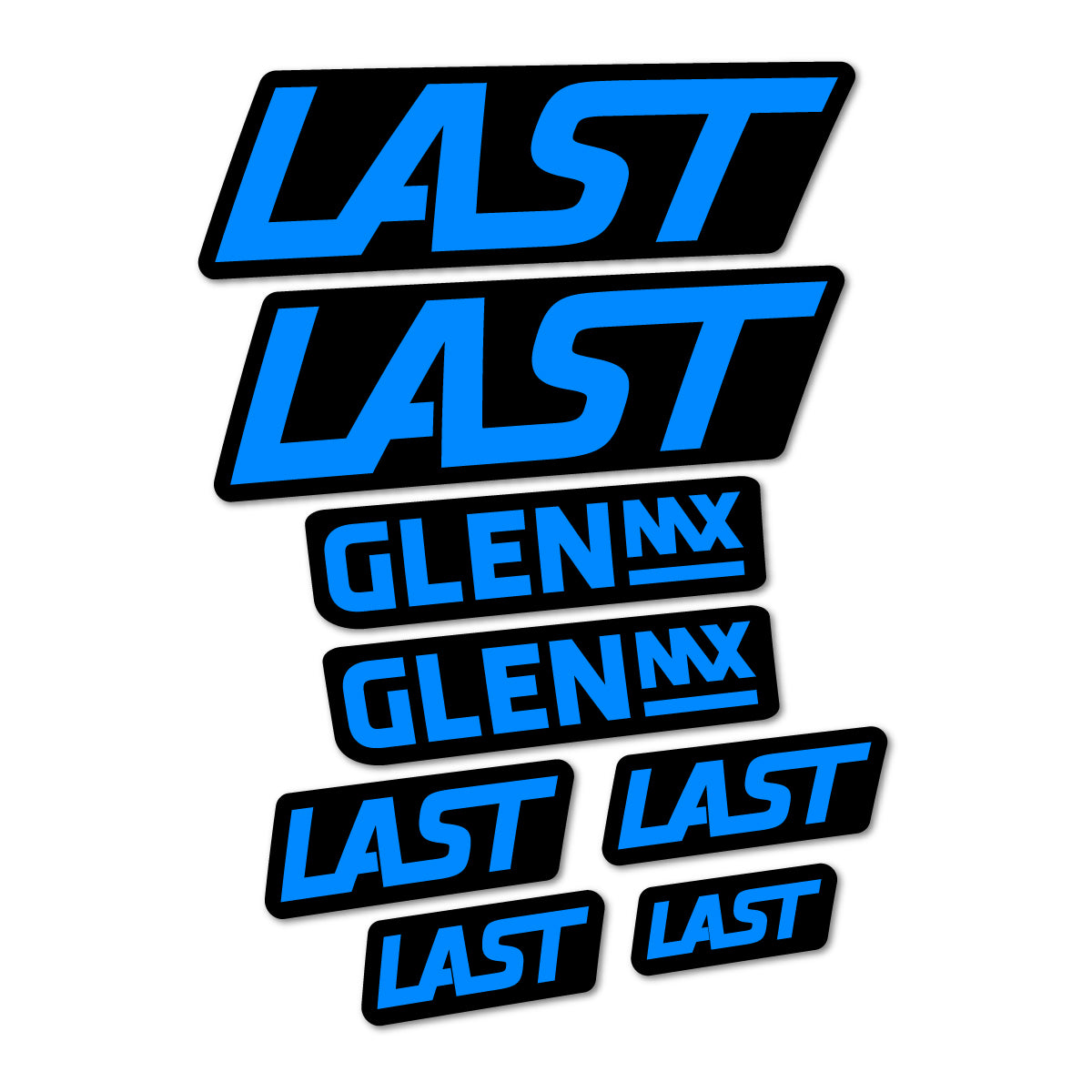 Stickers compatibles Last Glen 2020-2026 pour cadre – autocollants vinyle - Cyan Lumineux