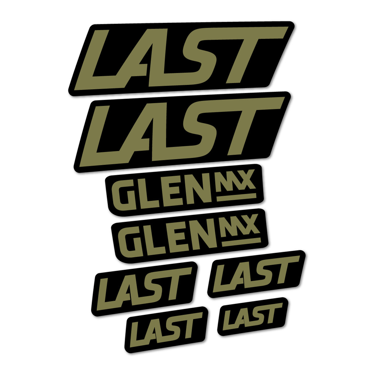 Stickers compatibles Last Glen 2020-2026 pour cadre – autocollants vinyle - Kaki