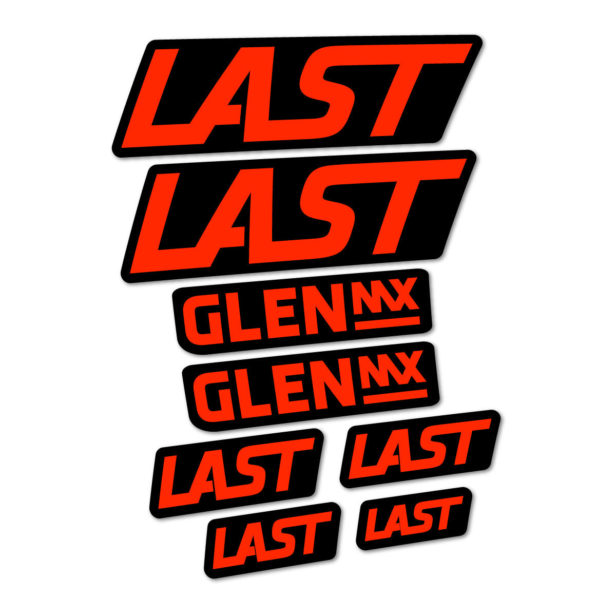 Neon Red decal for Last Glen 2020-2026 frame – bike sticker vinyl