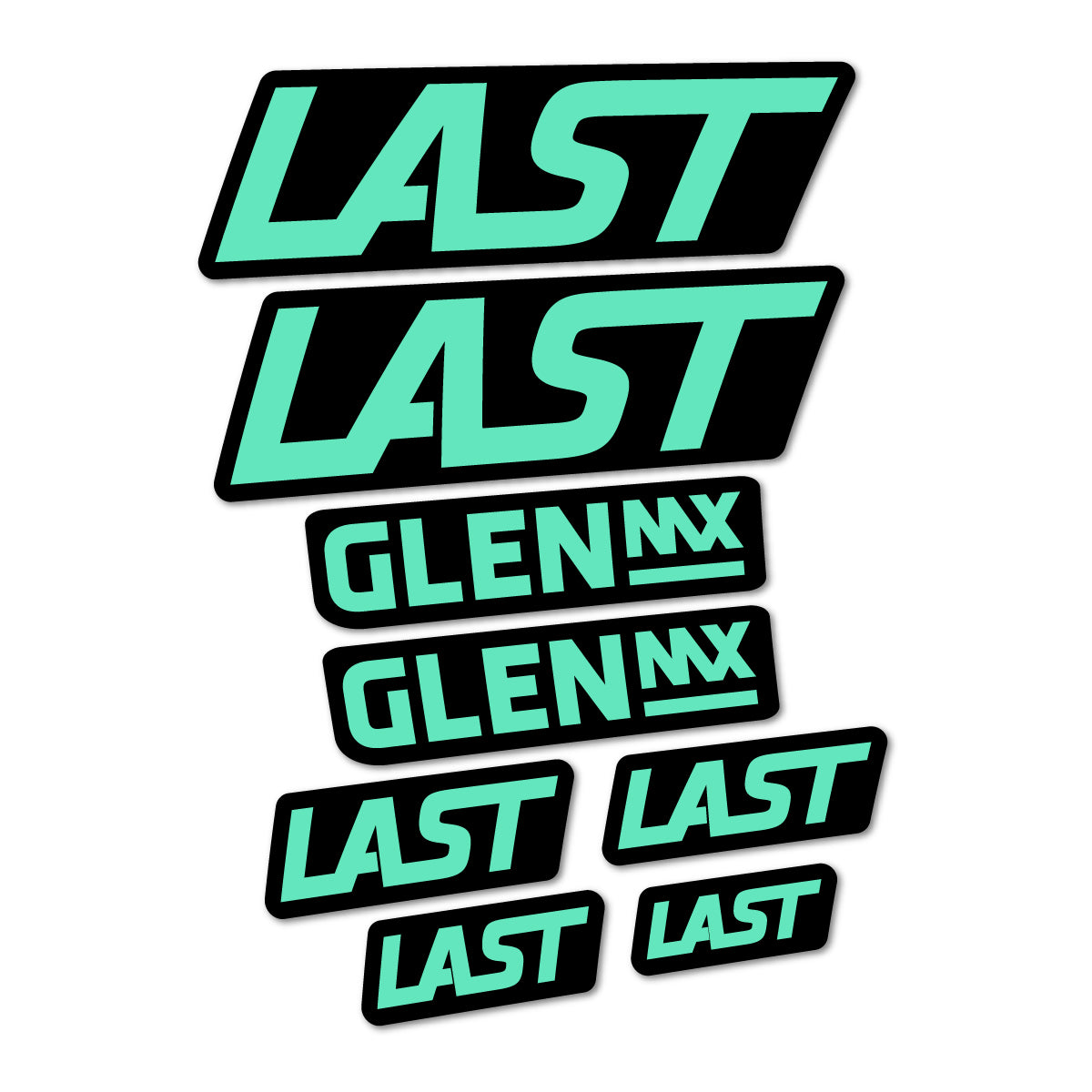 Stickers compatibles Last Glen 2020-2026 pour cadre – autocollants vinyle - Vert Menthe