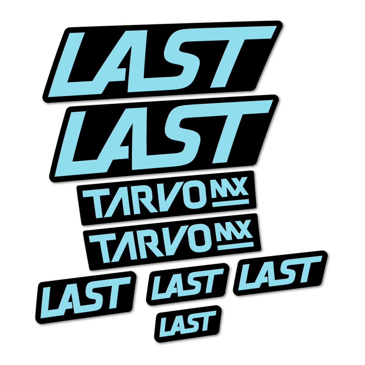 Stickers compatibles Last Tarvo 2020-2026 pour cadre – autocollants vinyle - Cyan Glacier