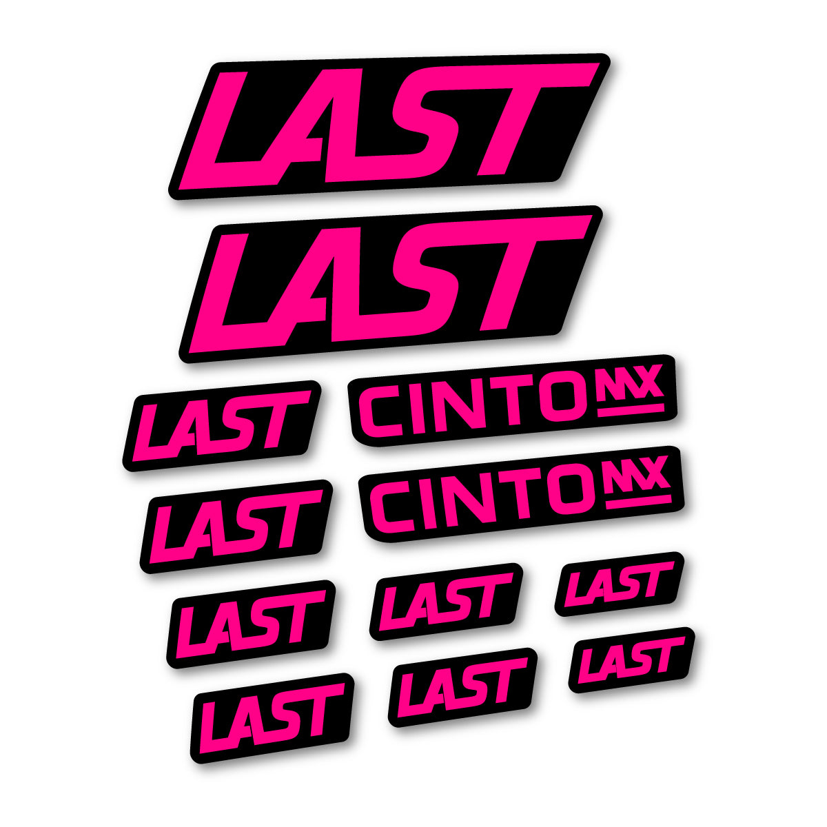 Stickers compatibles Last Cinto 2021-2026 pour cadre – autocollants vinyle - Rose Fluo