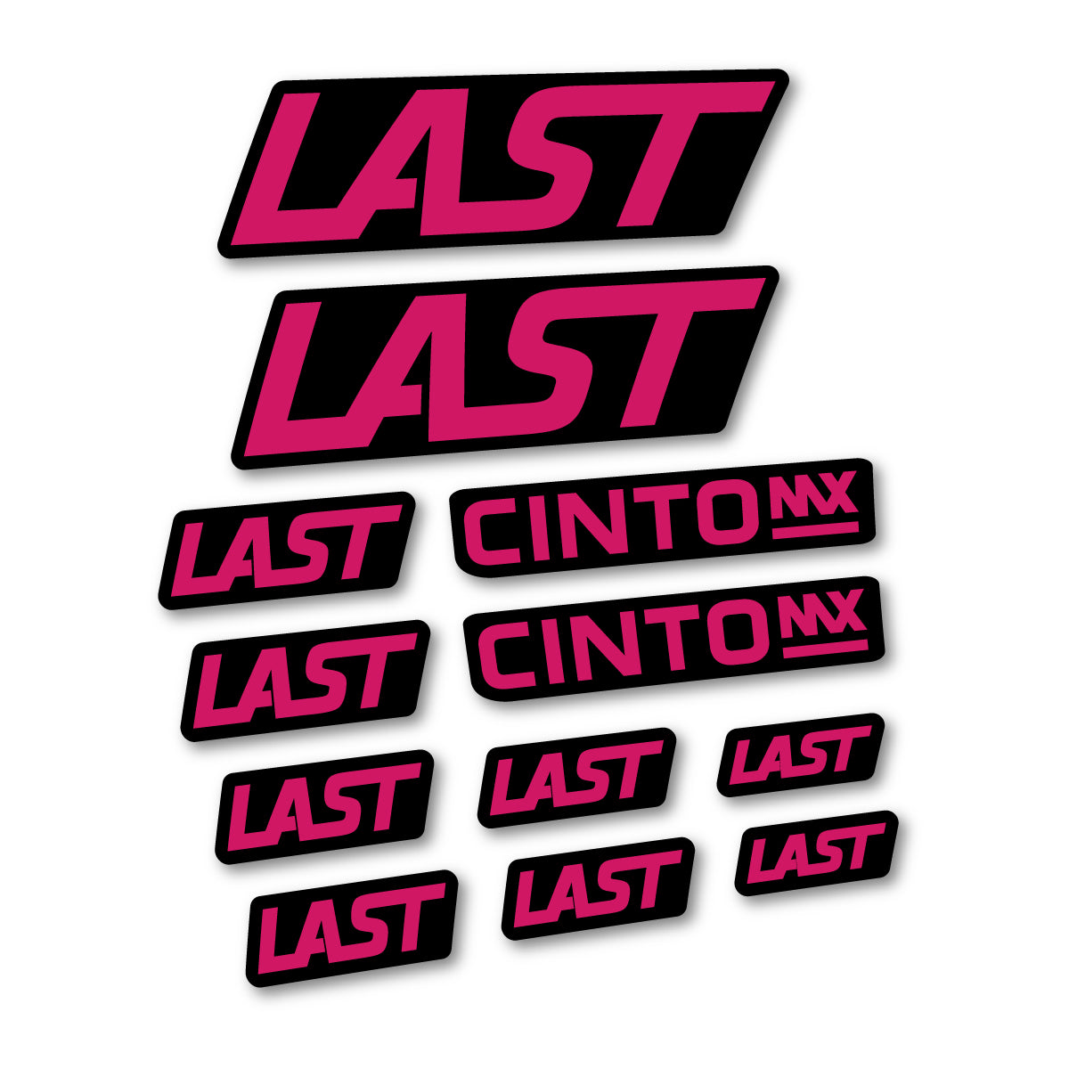 Stickers compatibles Last Cinto 2021-2026 pour cadre – autocollants vinyle - Rose Foncé