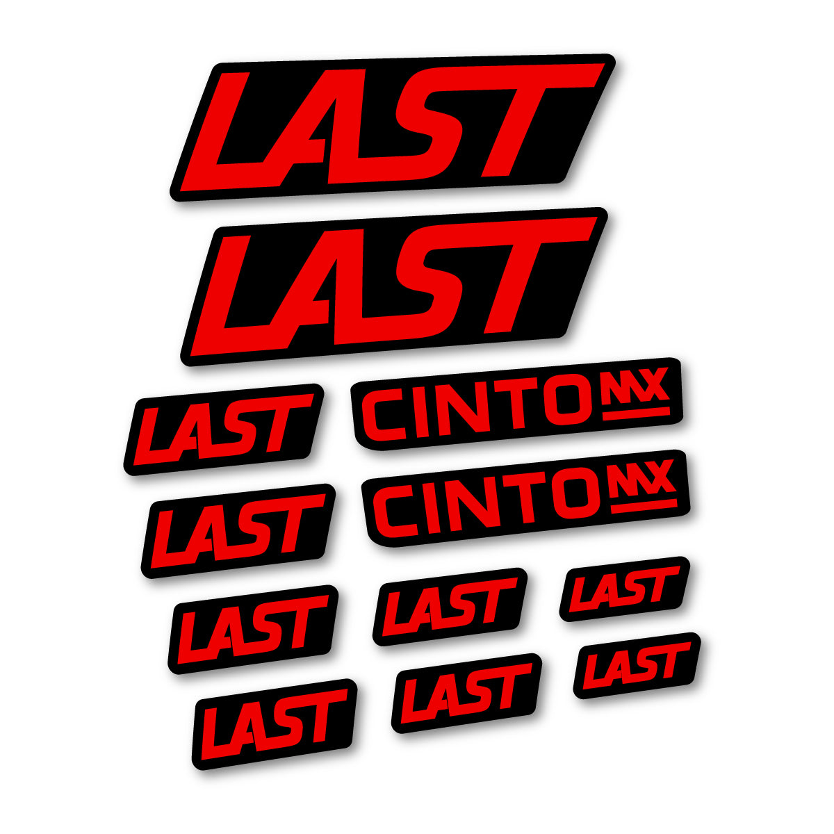 Stickers compatibles Last Cinto 2021-2026 pour cadre – autocollants vinyle - Rouge