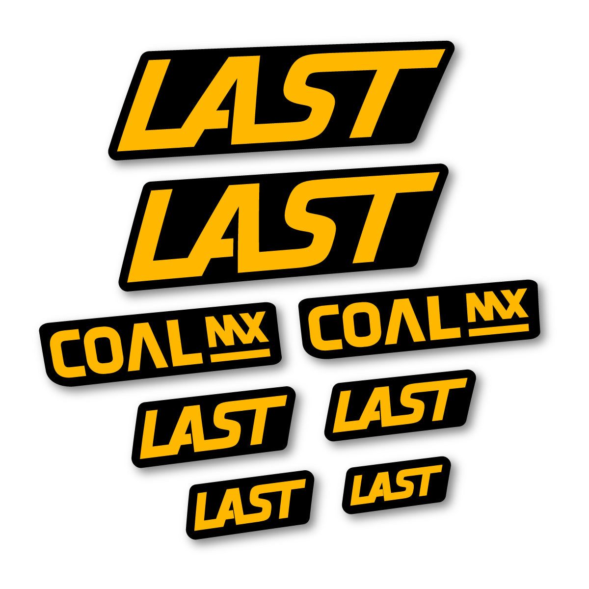 Stickers compatibles Last Coal 2020-2026 pour cadre – autocollants vinyle - Jaune Moyen