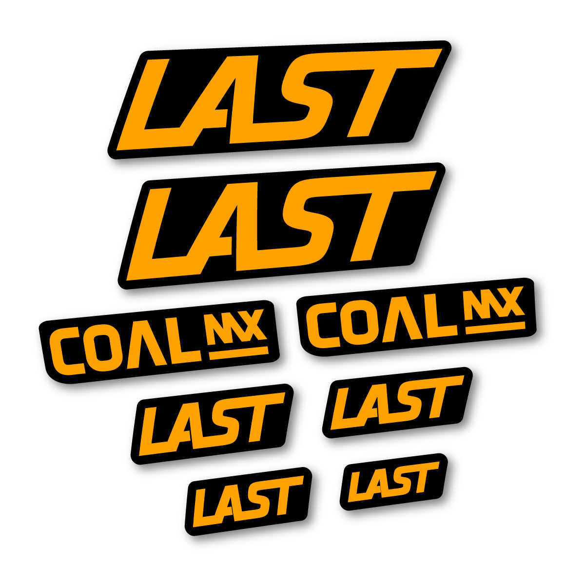 Stickers compatibles Last Coal 2020-2026 pour cadre – autocollants vinyle - Jaune Orangé