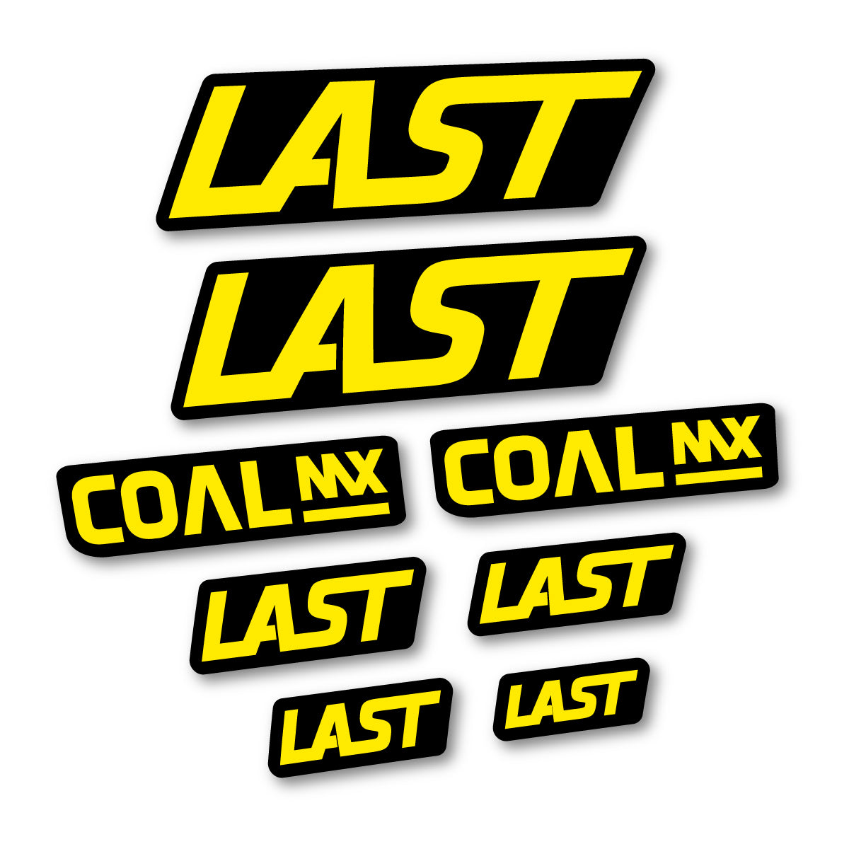 Stickers compatibles Last Coal 2020-2026 pour cadre – autocollants vinyle - Jaune Vif