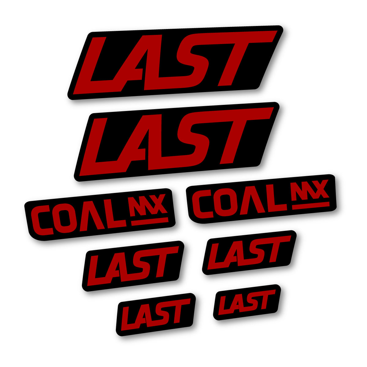 Stickers compatibles Last Coal 2020-2026 pour cadre – autocollants vinyle - Rouge Foncé