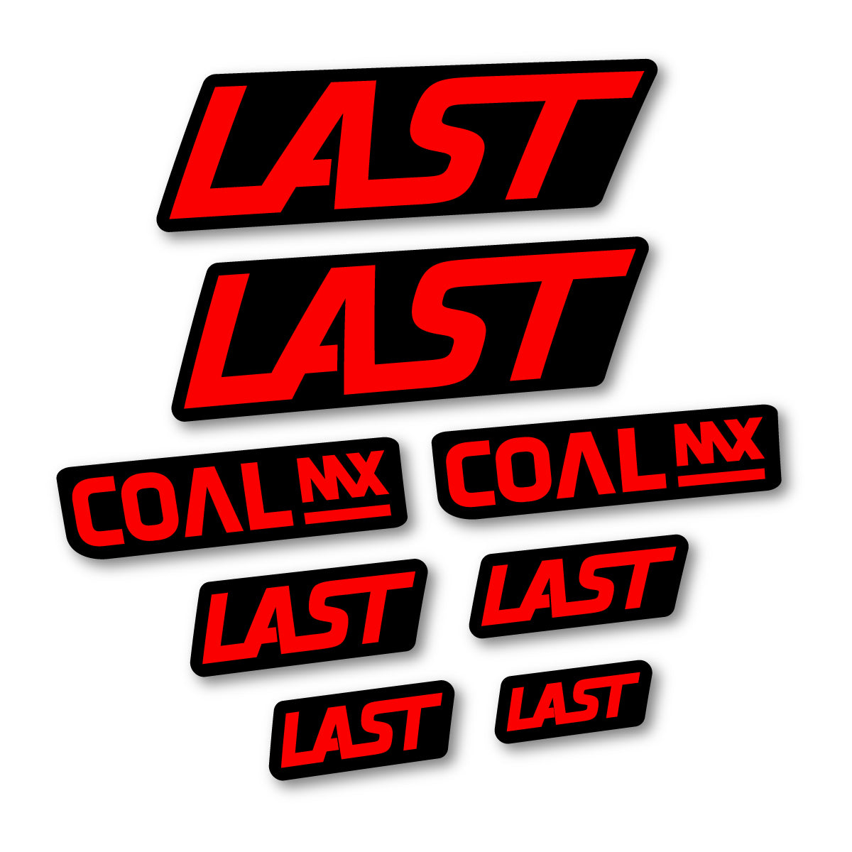 Stickers compatibles Last Coal 2020-2026 pour cadre – autocollants vinyle - Rouge Orangé