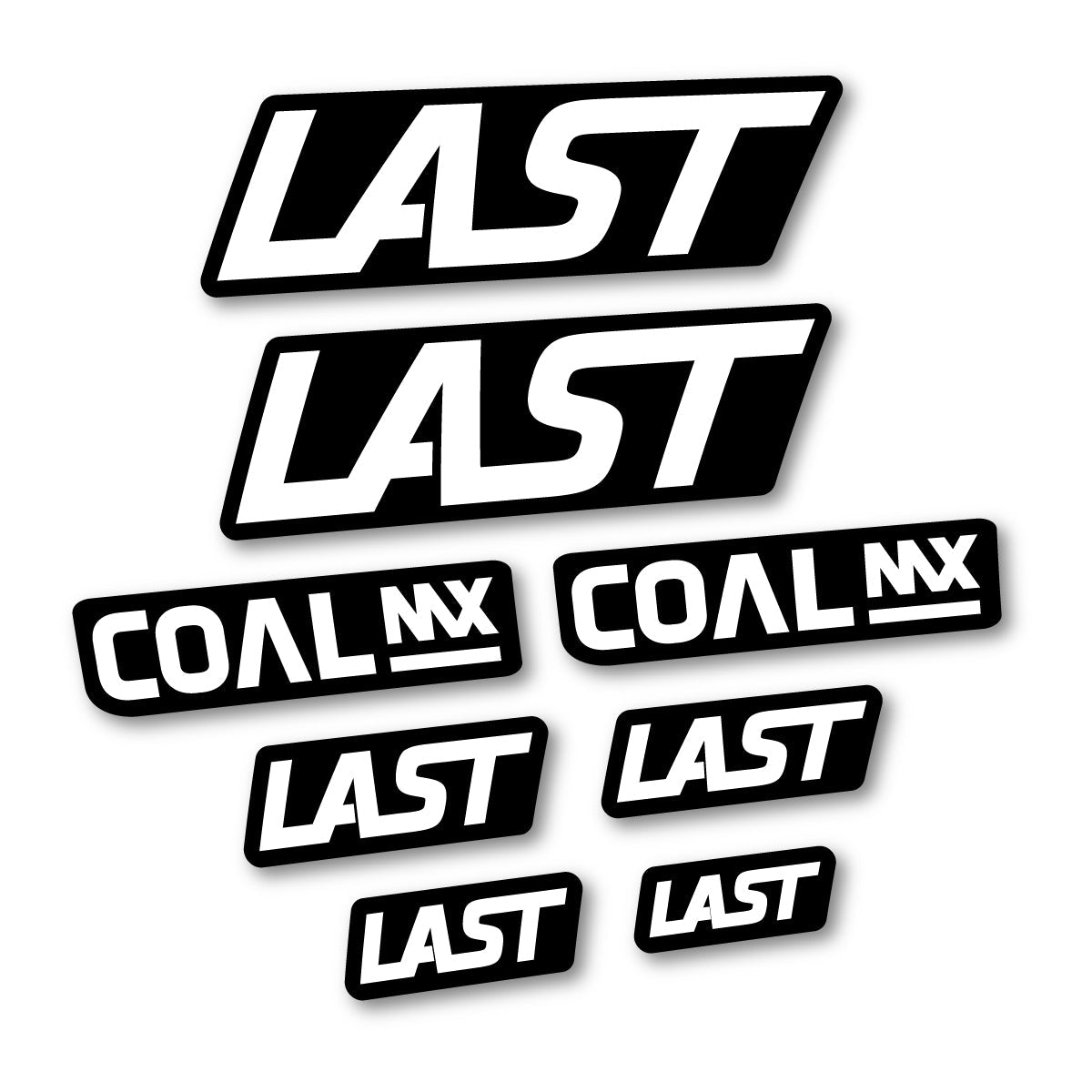 White decal for Last Coal 2020-2026 frame – bike sticker vinyl