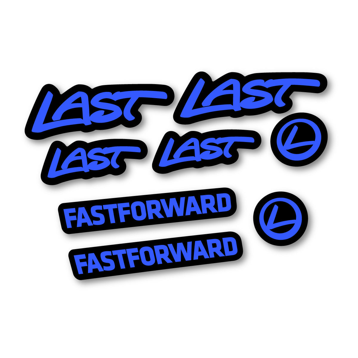 Medium Blue decal for Last Fast Forward 2016-2026 frame – bike sticker vinyl