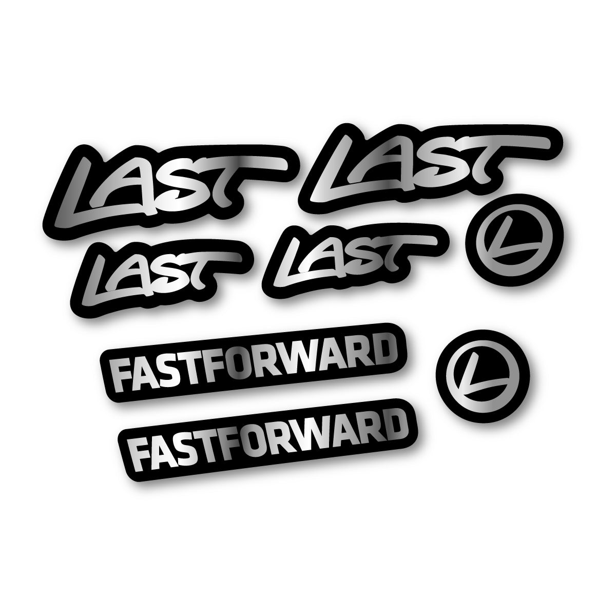 Chrome Silver decal for Last Fast Forward 2016-2026 frame – bike sticker vinyl