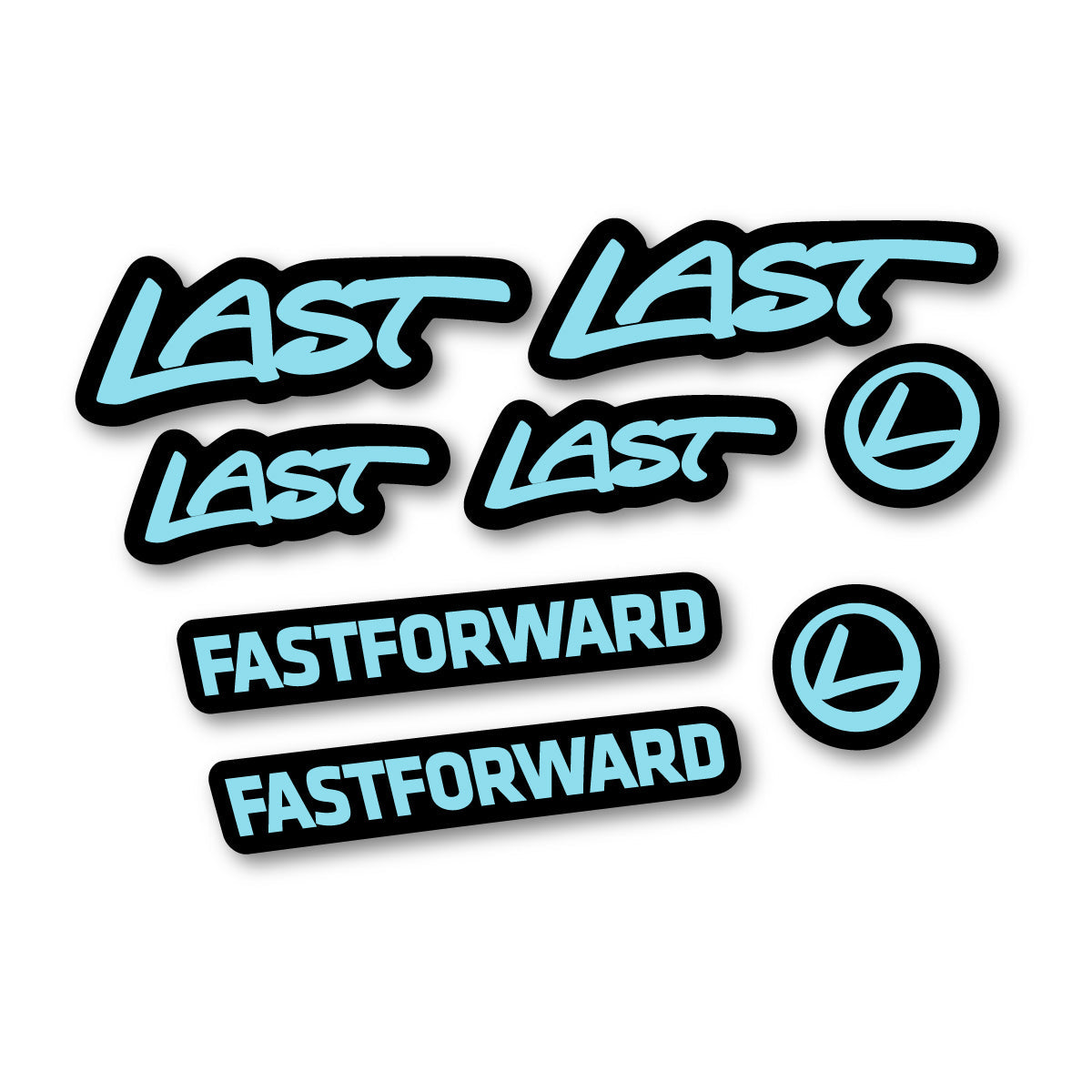 Sky Blue decal for Last Fast Forward 2016-2026 frame – bike sticker vinyl