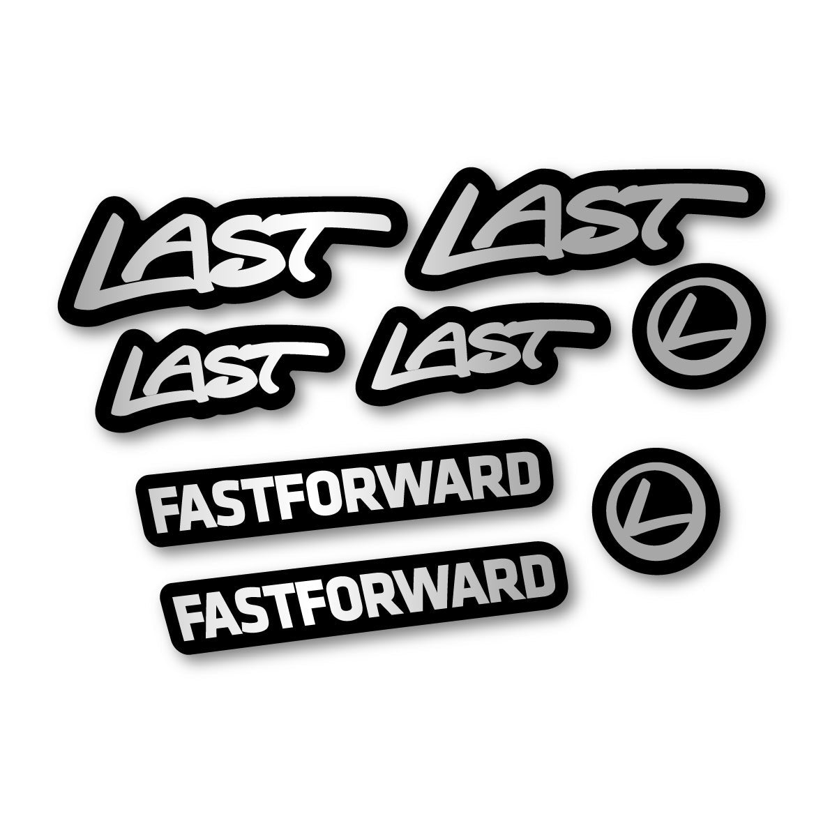 Light Silver decal for Last Fast Forward 2016-2026 frame – bike sticker vinyl