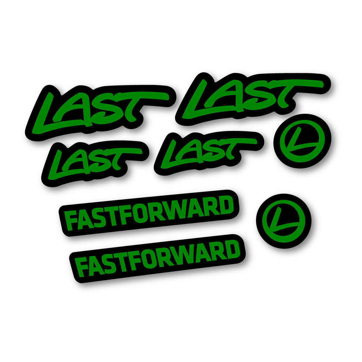Medium Green decal for Last Fast Forward 2016-2026 frame – bike sticker vinyl