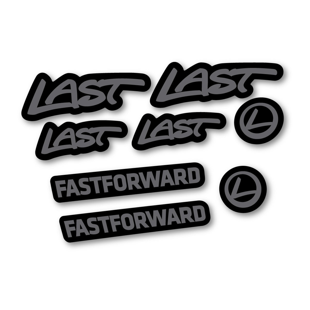 Medium Grey decal for Last Fast Forward 2016-2026 frame – bike sticker vinyl