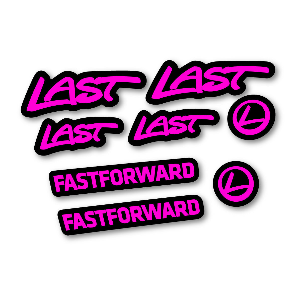 Fuchsia Neon decal for Last Fast Forward 2016-2026 frame – bike sticker vinyl