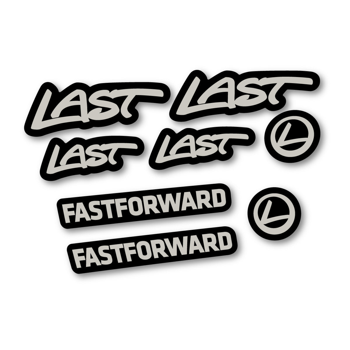 Light Grey decal for Last Fast Forward 2016-2026 frame – bike sticker vinyl