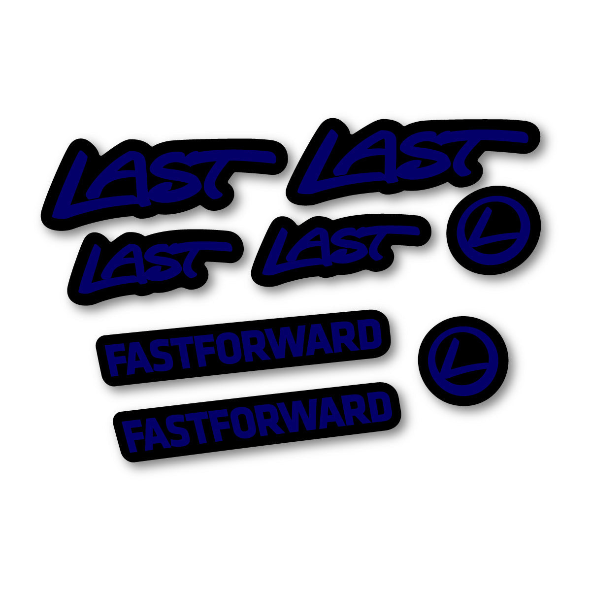 Scandinavian Blue decal for Last Fast Forward 2016-2026 frame – bike sticker vinyl