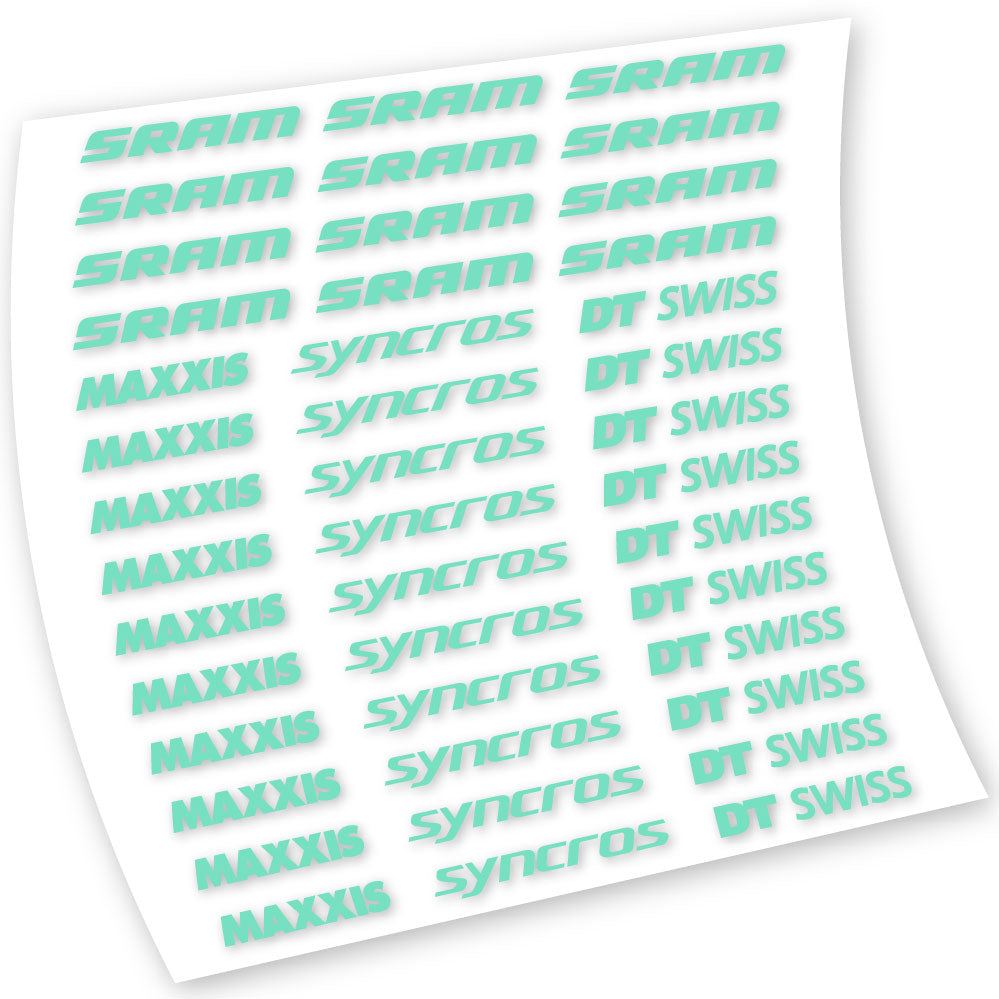Stickers Maxxis Syncross DT Swiss Sram compatibles Autocollants cadre