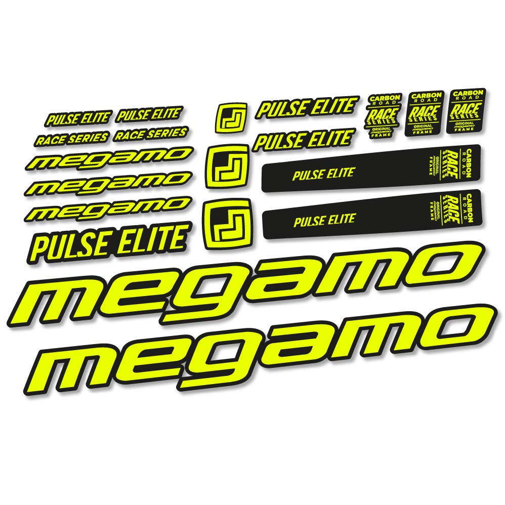 Stickers Megamo Pulse Elite 2022 compatibles Autocollants cadre