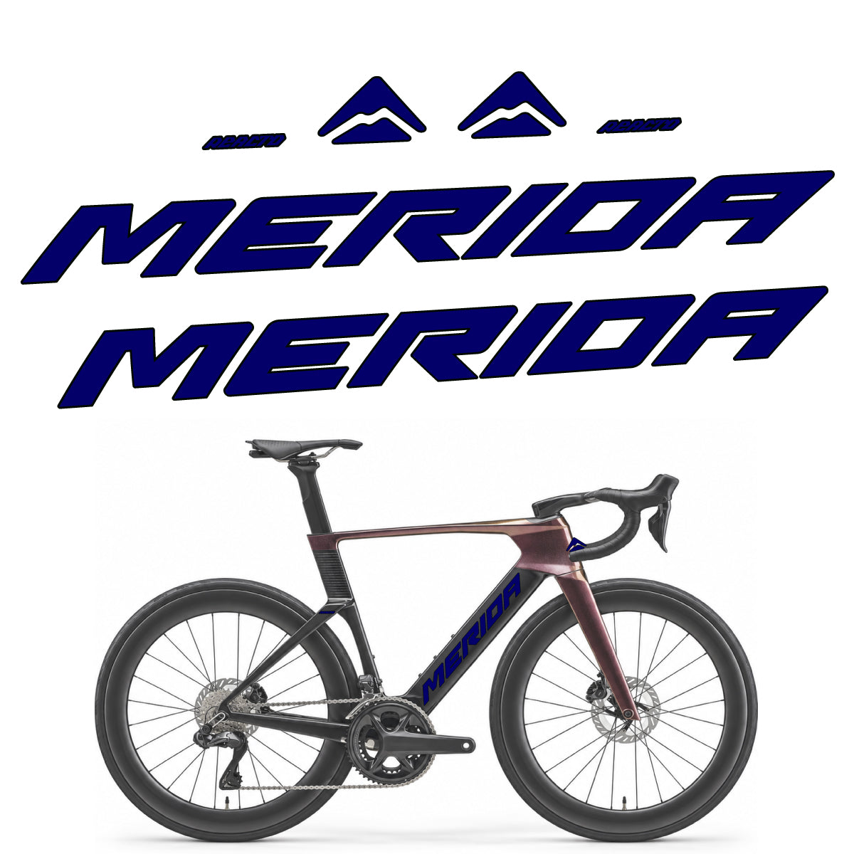 Stickers compatibles Merida Reacto 8000 2027 pour cadre – autocollants vinyle - Bleu Scandinave