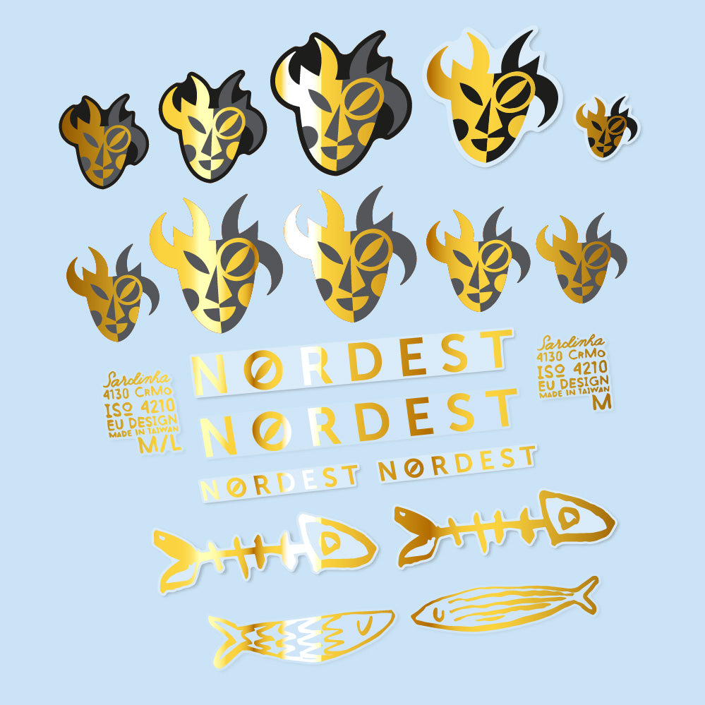 Stickers Nordest Sardinha 2 compatibles Autocollants cadre