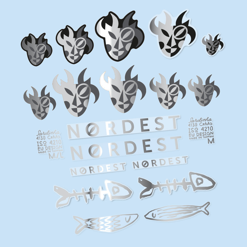 Stickers Nordest Sardinha 2 compatibles Autocollants cadre