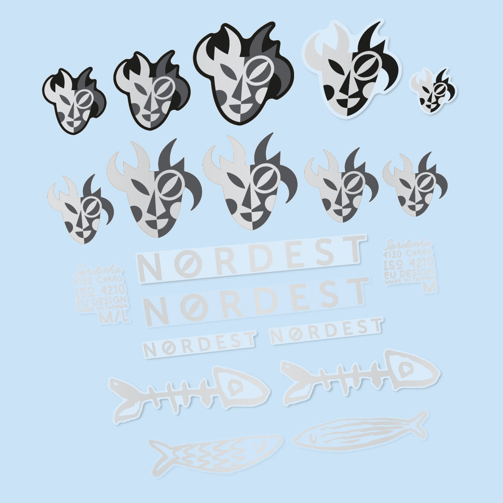 Stickers Nordest Sardinha 2 compatibles Autocollants cadre