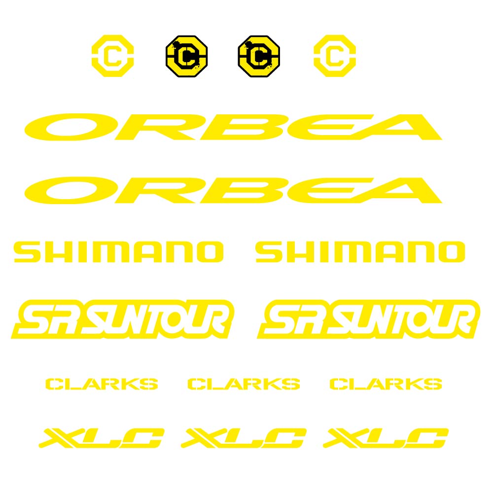 Stickers Orbea, Shimano, SRSuntour, Clarks, XLC compatibles Autocollants cadre