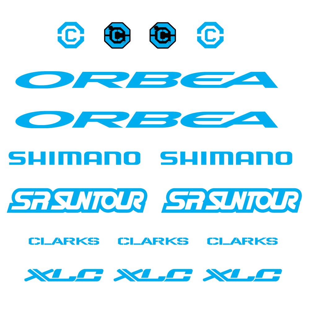Stickers Orbea, Shimano, SRSuntour, Clarks, XLC compatibles Autocollants cadre