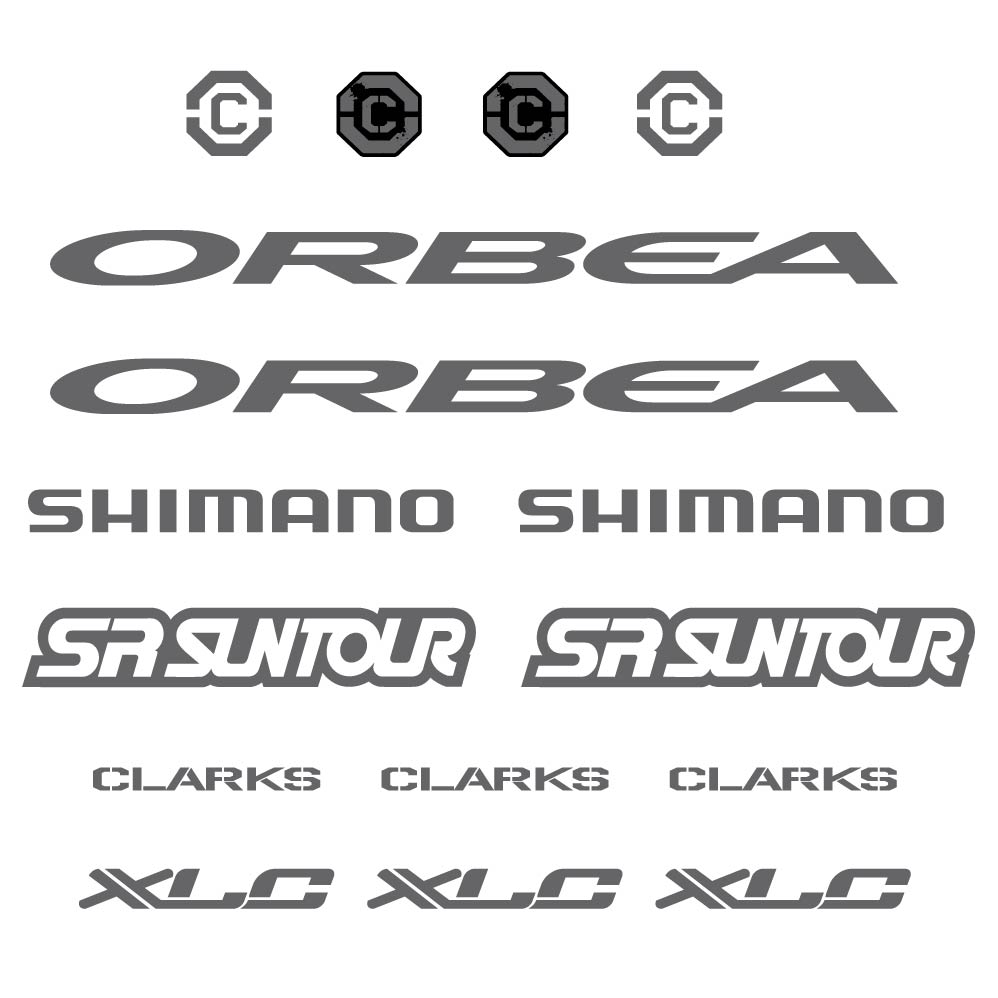 Stickers Orbea, Shimano, SRSuntour, Clarks, XLC compatibles Autocollants cadre
