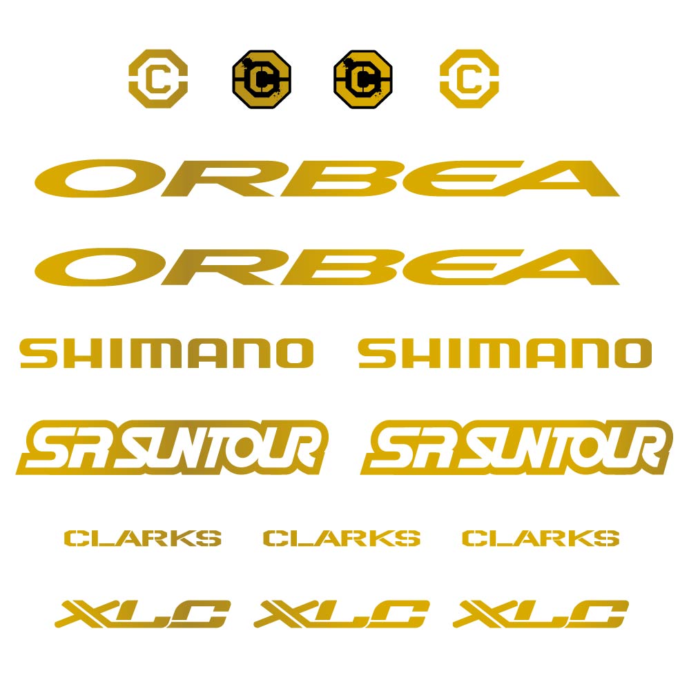 Stickers Orbea, Shimano, SRSuntour, Clarks, XLC compatibles Autocollants cadre