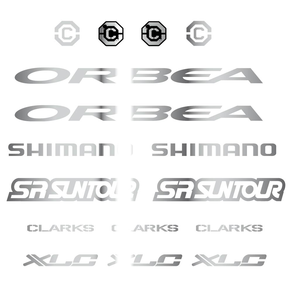 Stickers Orbea, Shimano, SRSuntour, Clarks, XLC compatibles Autocollants cadre