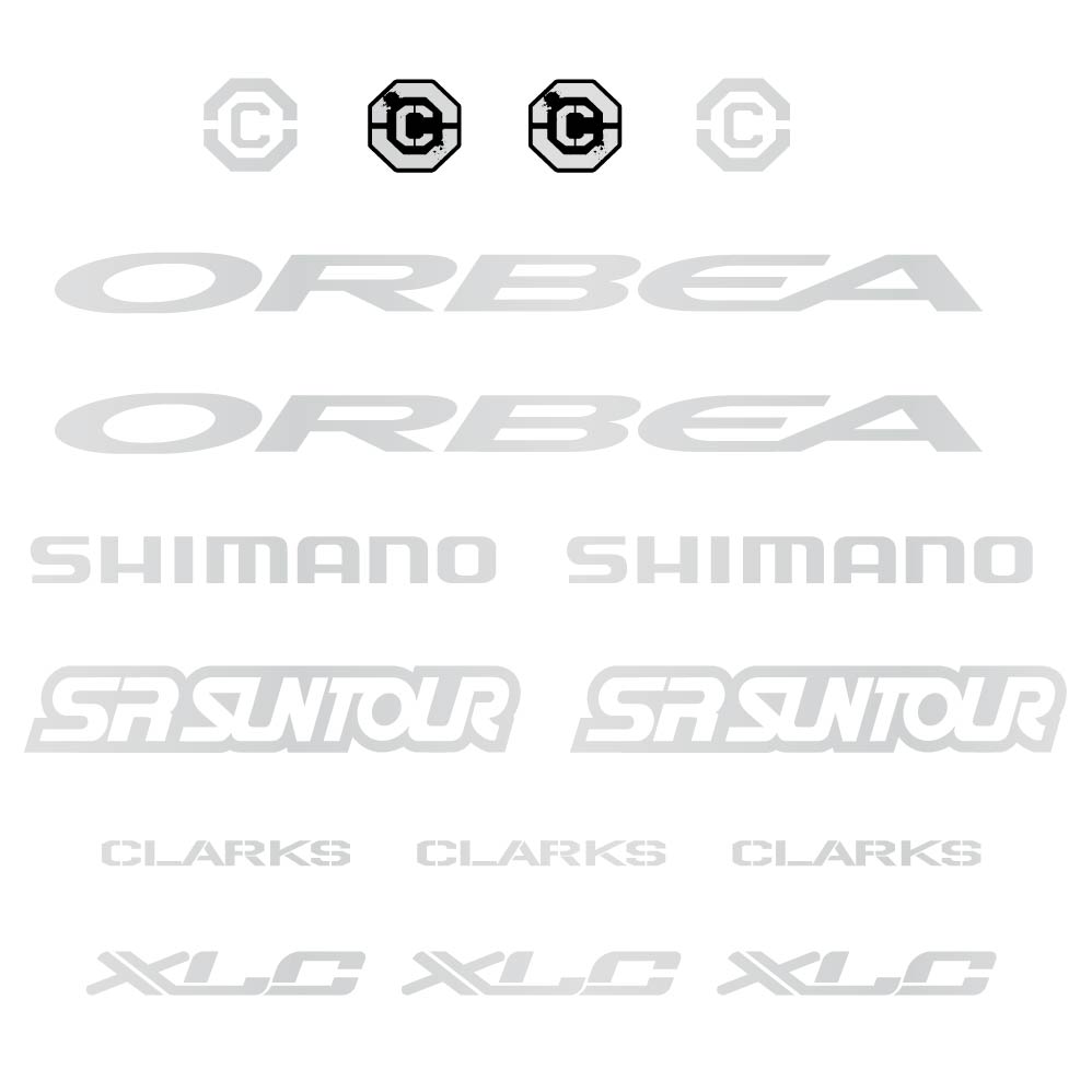 Stickers Orbea, Shimano, SRSuntour, Clarks, XLC compatibles Autocollants cadre
