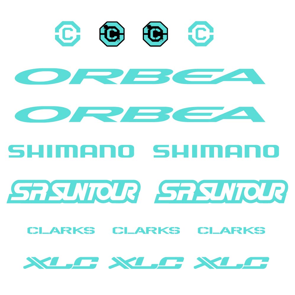 Stickers Orbea, Shimano, SRSuntour, Clarks, XLC compatibles Autocollants cadre