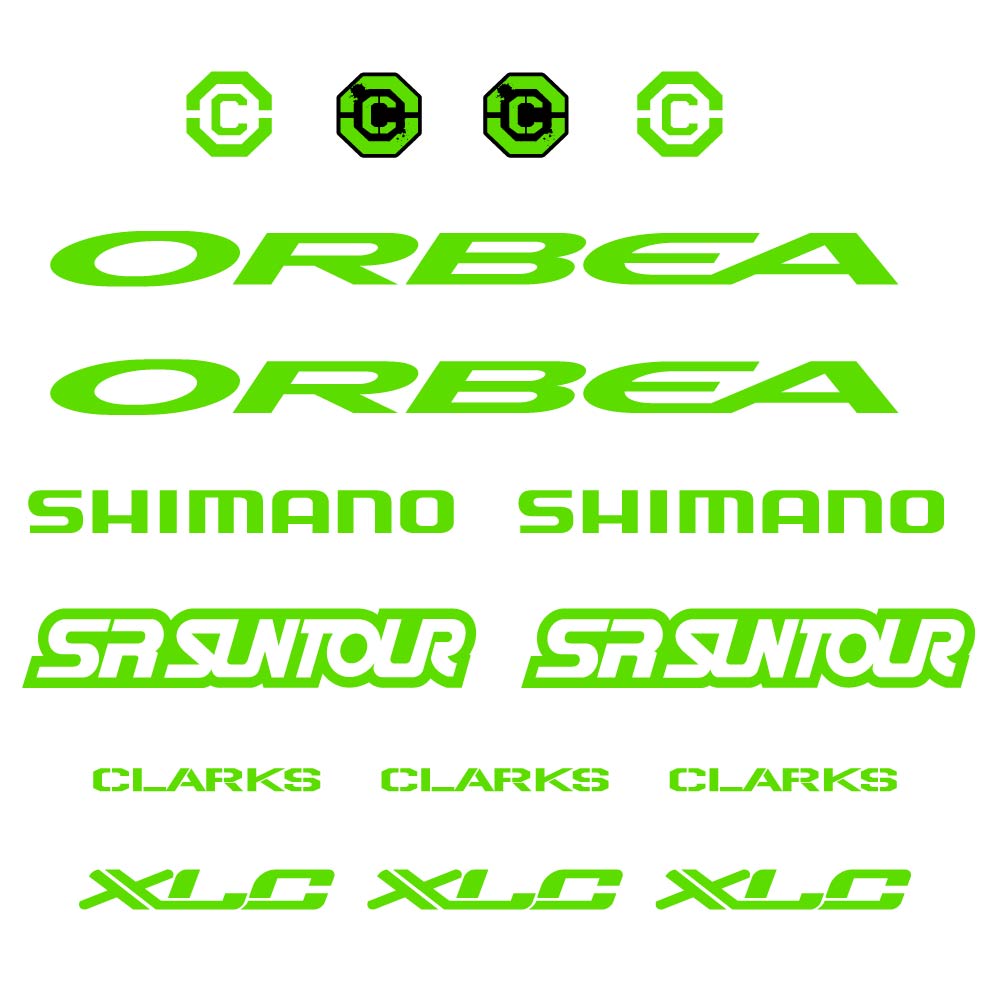 Stickers Orbea, Shimano, SRSuntour, Clarks, XLC compatibles Autocollants cadre