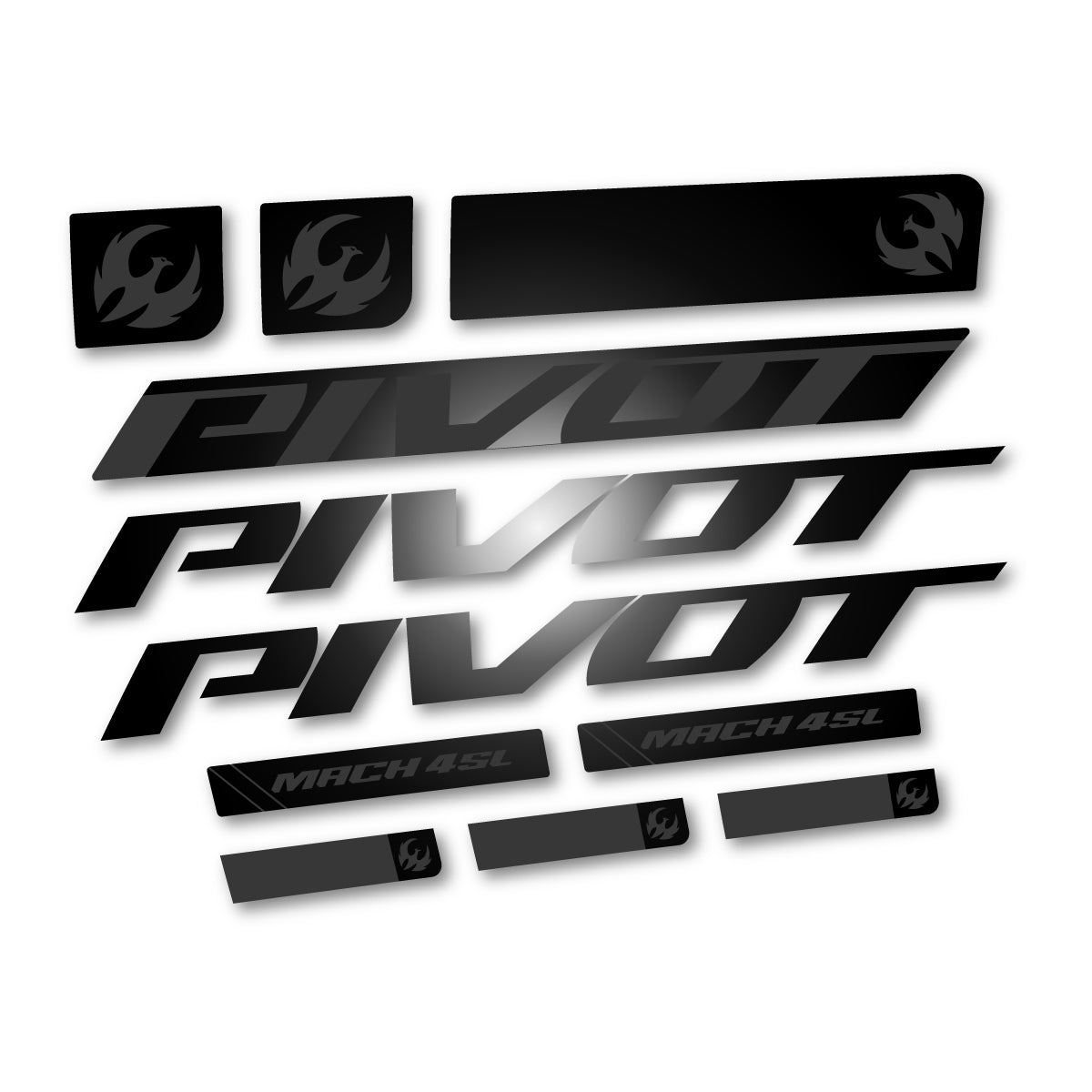 Black decal for Pivot Mach 4 SL 2026 frame – bike sticker vinyl