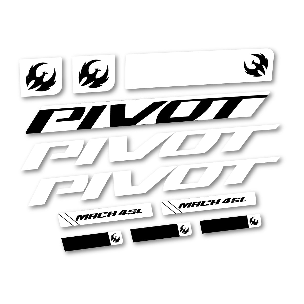 Stickers compatibles Pivot Mach 4 SL 2026 pour cadre – autocollants vinyle - Blanc