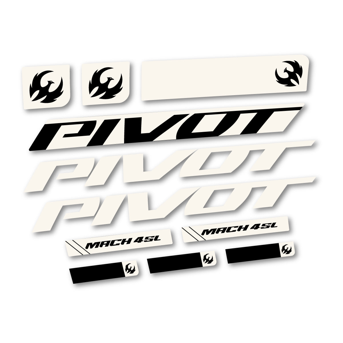 Stickers compatibles Pivot Mach 4 SL 2026 pour cadre – autocollants vinyle - Blanc Cassé
